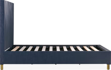 Mercer Wave-Patterned Bed in Navy Blue and Burnished Brass - View 8