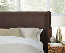 Bacall Velvet Upholstered Wingback Platform Bed in Cola (2026) - View 2