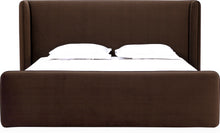 Bacall Velvet Upholstered Wingback Platform Bed in Cola (2026) - View 3