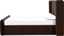 Bacall Velvet Upholstered Wingback Platform Bed in Cola (2026) - View 5