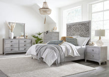 Coastal Chic Carved Platform Bed in Washed White - View 2