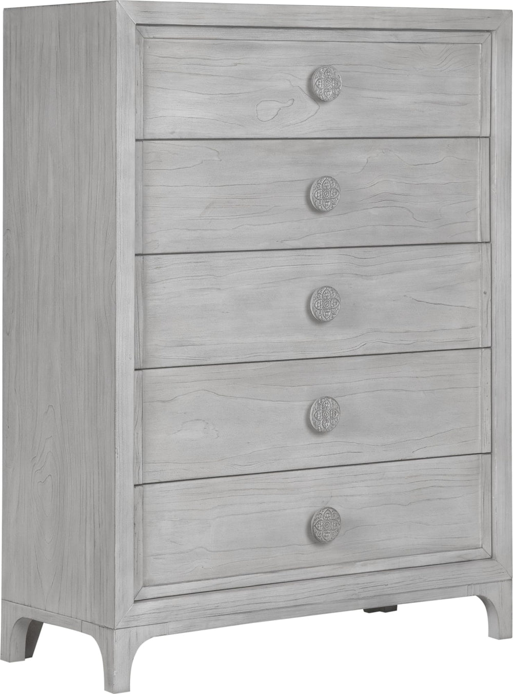 Coastal Chic Five-Drawer Chest in Washed White - View 3
