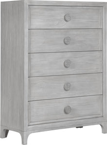Coastal Chic Five-Drawer Chest in Washed White - View 3