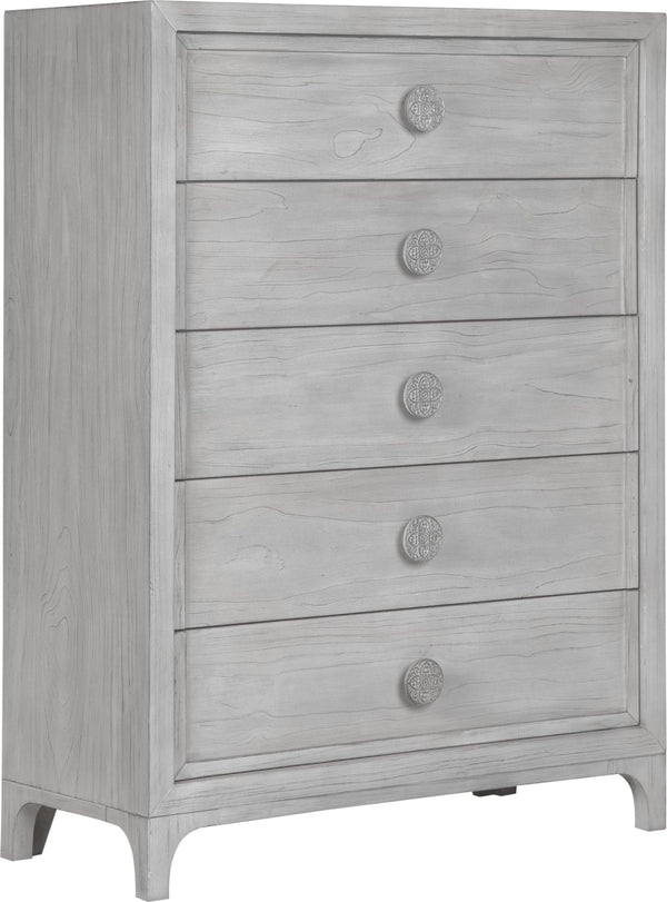 Coastal Chic Five-Drawer Chest in Washed White alternate view