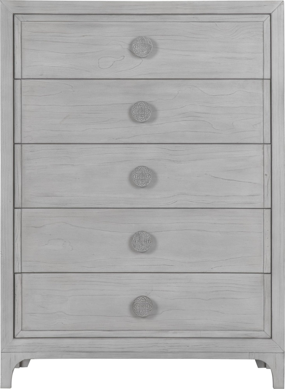 Coastal Chic Five-Drawer Chest in Washed White - View 4