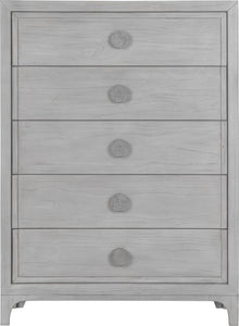 Coastal Chic Five-Drawer Chest in Washed White - View 4