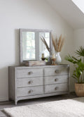 Coastal Chic Plain Mirror in Washed White