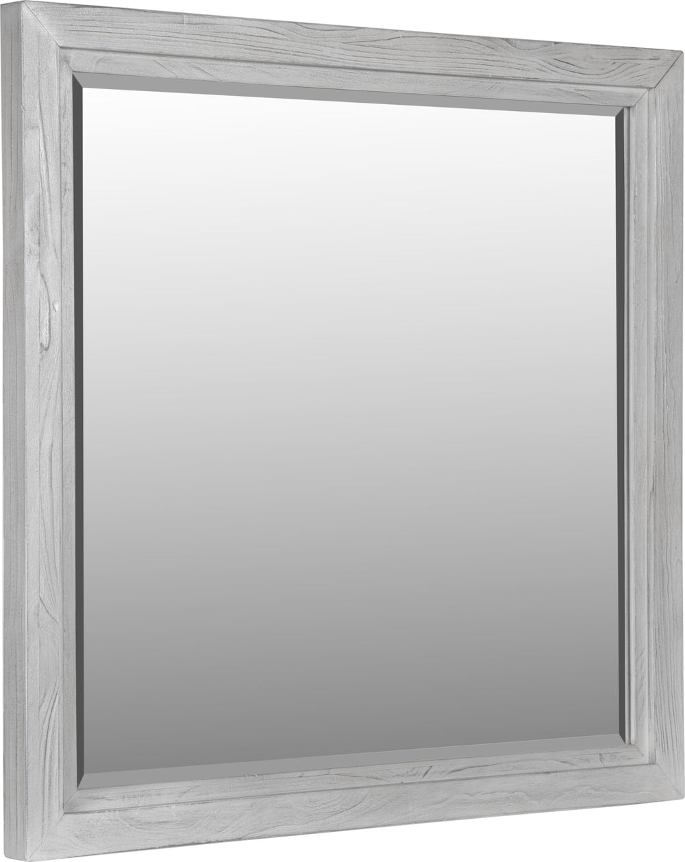 Coastal Chic Plain Mirror in Washed White - View 4