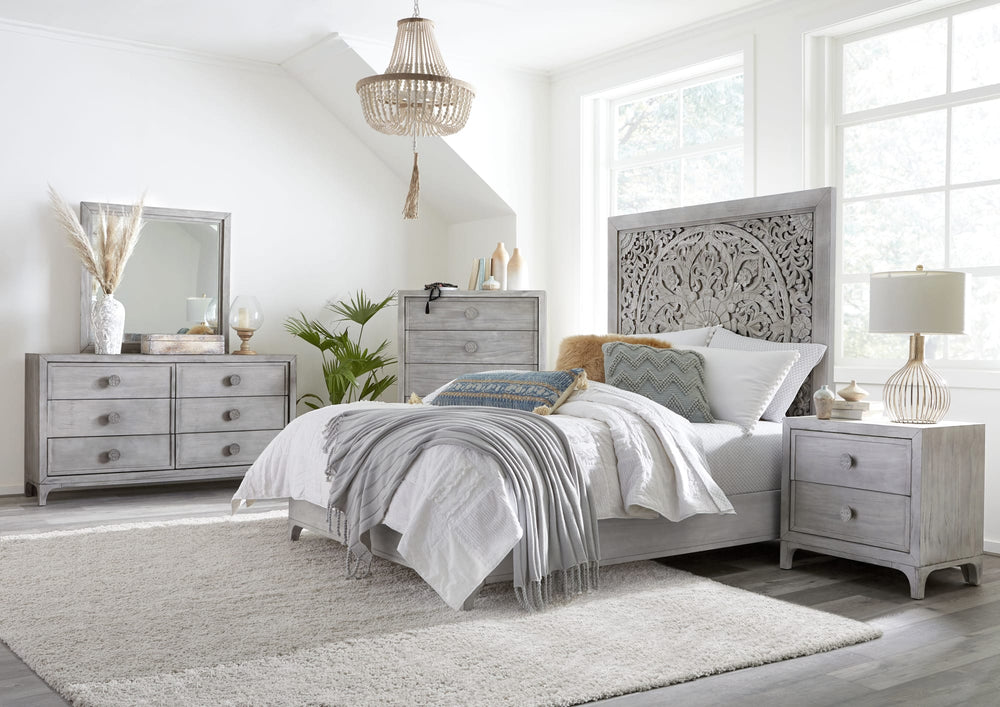 Coastal Chic Six-Drawer Dresser in Washed White - View 3