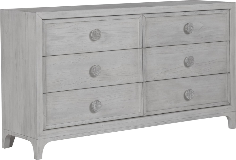 Coastal Chic Six-Drawer Dresser in Washed White - View 4