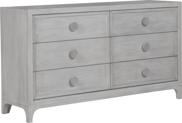 Coastal Chic Six-Drawer Dresser in Washed White alternate view