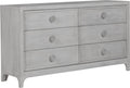 Coastal Chic Six-Drawer Dresser in Washed White