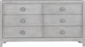 Coastal Chic Six-Drawer Dresser in Washed White