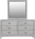 Coastal Chic Six-Drawer Dresser in Washed White