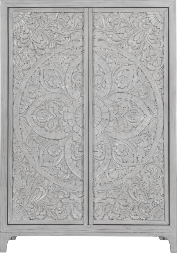 Coastal Chic Wardrobe Chest in Washed White
