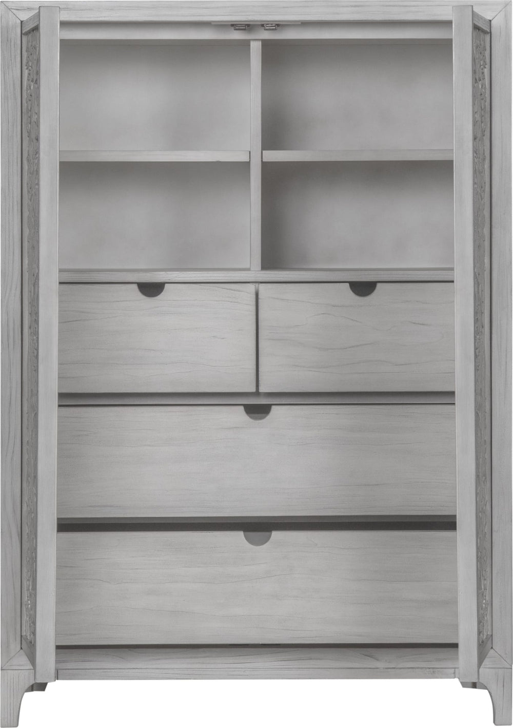 Coastal Chic Wardrobe Chest in Washed White - View 5