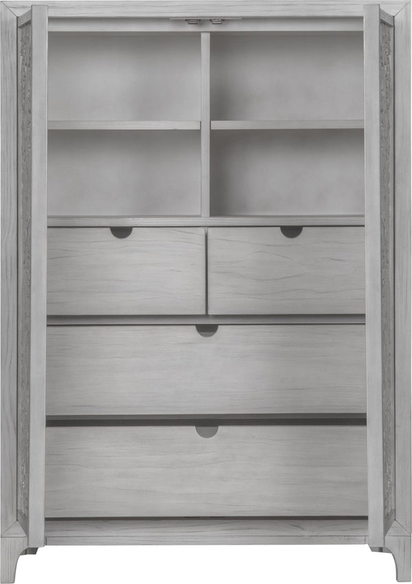 Coastal Chic Wardrobe Chest in Washed White alternate view