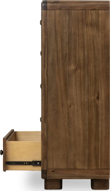 Bentley Five Drawer Acacia Wood Chest in Impala - View 5