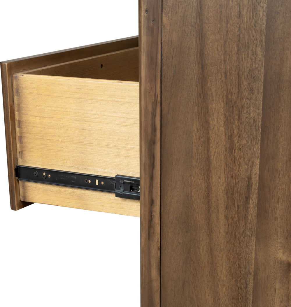 Bentley Five Drawer Acacia Wood Chest in Impala - View 7