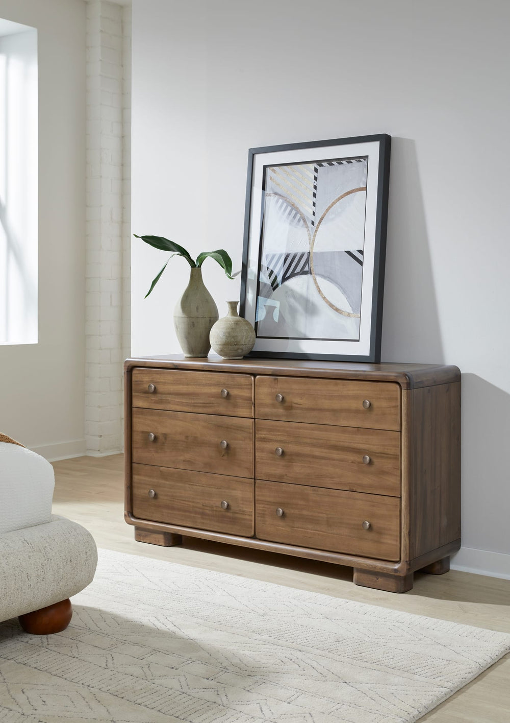 Bentley Six Drawer Acacia Wood Dresser in Impala - View 10