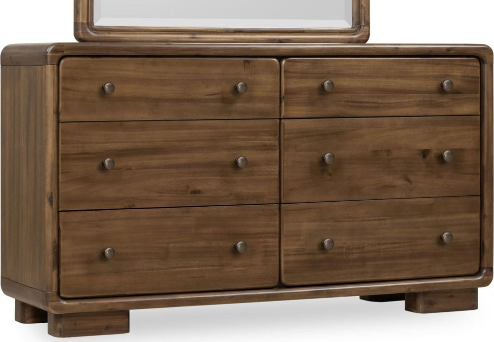 Bentley Six Drawer Acacia Wood Dresser in Impala - View 2
