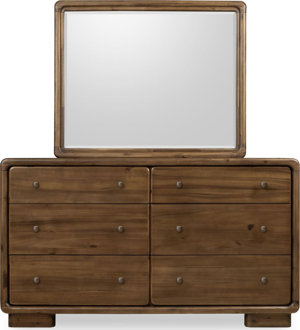 Bentley Six Drawer Acacia Wood Dresser in Impala - View 3