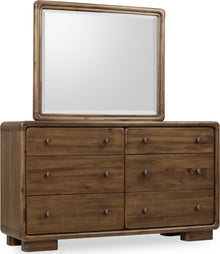 Bentley Six Drawer Acacia Wood Dresser in Impala - View 4