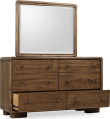 Bentley Six Drawer Acacia Wood Dresser in Impala - View 6