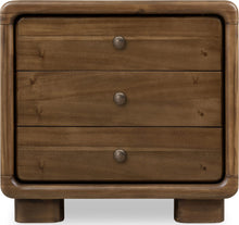 Bentley Three Drawer Acacia Wood Nightstand in Impala