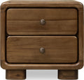 Bentley Two Drawer Acacia Wood Nightstand in Impala