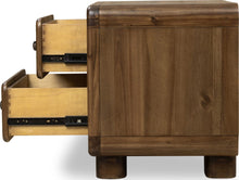 Bentley Two Drawer Acacia Wood Nightstand in Impala - View 3