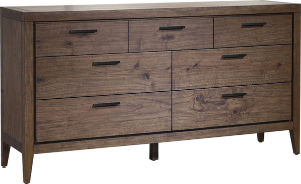 Beachwood Seven Drawer Walnut Dresser in Wild Oats Brown alternate view