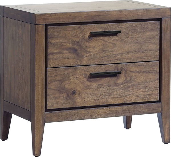 Beachwood Two Drawer USB Charging Nightstand in Wild Oats Brown alternate view