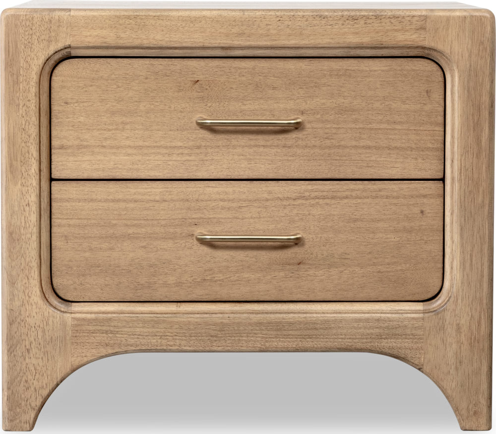 Wellington 2 Drawer Nightstand w/CM - Brch - View 2