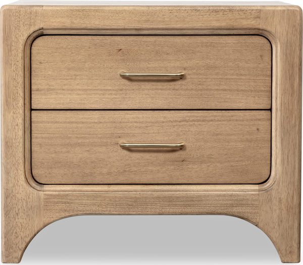 Wellington 2 Drawer Nightstand w/CM - Brch - View 2