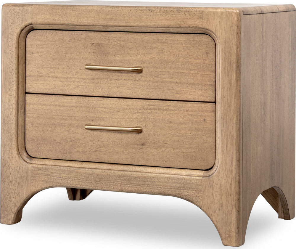 Wellington 2 Drawer Nightstand w/CM - Brch - View 3