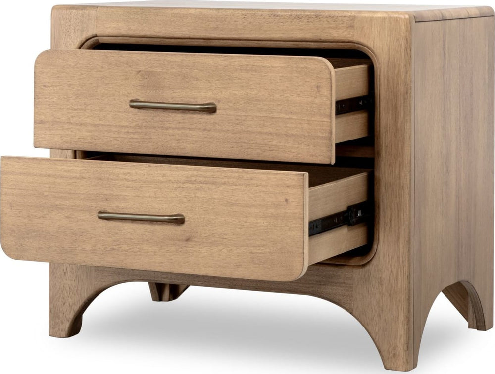 Wellington 2 Drawer Nightstand w/CM - Brch - View 4