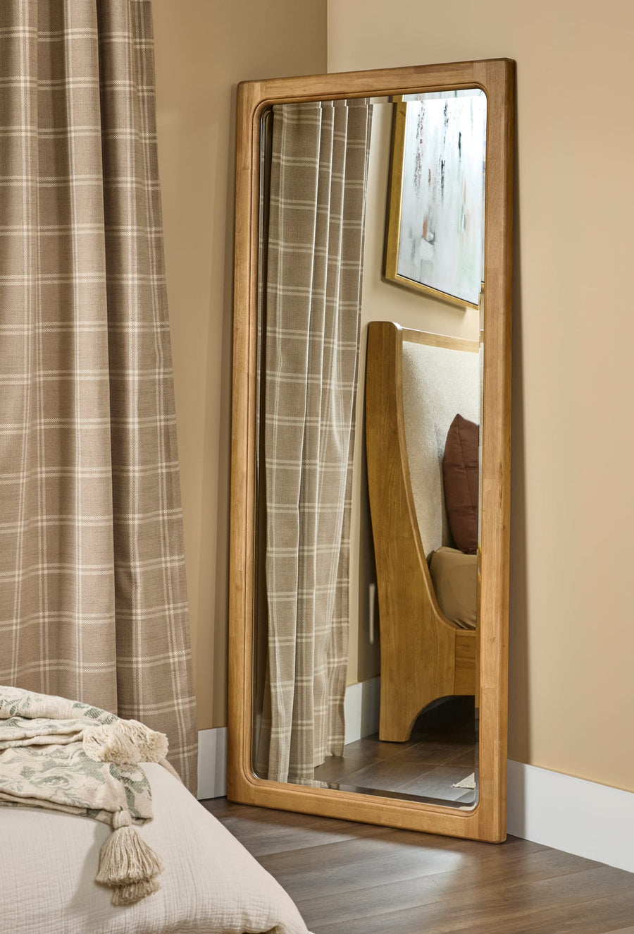 Wellington Flr Mirror - Brioche