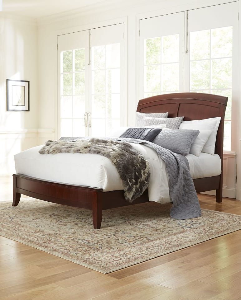 Bradford Wood Sleigh Bed in Cinnamon