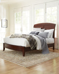 Bradford Wood Sleigh Bed in Cinnamon