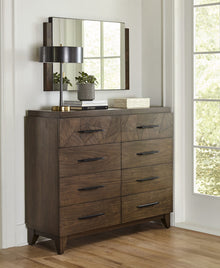 Brooks Chesser Mirror in Wild Oats Brown - View 2