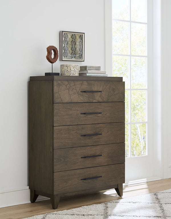 Brooks Five-Drawer Chest in Wild Oats Brown alternate view