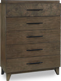 Brooks Five-Drawer Chest in Wild Oats Brown