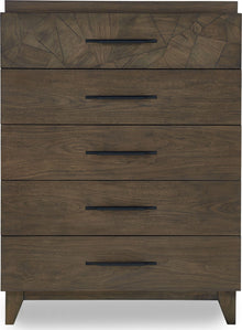 Brooks Five-Drawer Chest in Wild Oats Brown - View 5