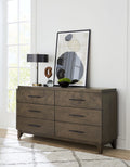 Brooks Six-Drawer Dresser in Wild Oats Brown