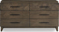 Brooks Six-Drawer Dresser in Wild Oats Brown