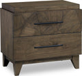 Brooks Two-Drawer Nightstand in Wild Oats Brown