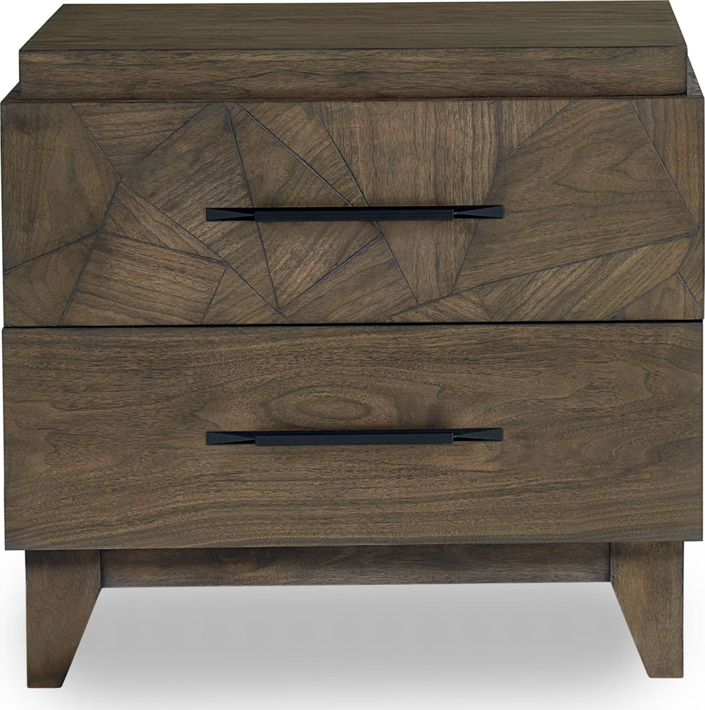 Brooks Two-Drawer Nightstand in Wild Oats Brown - View 6