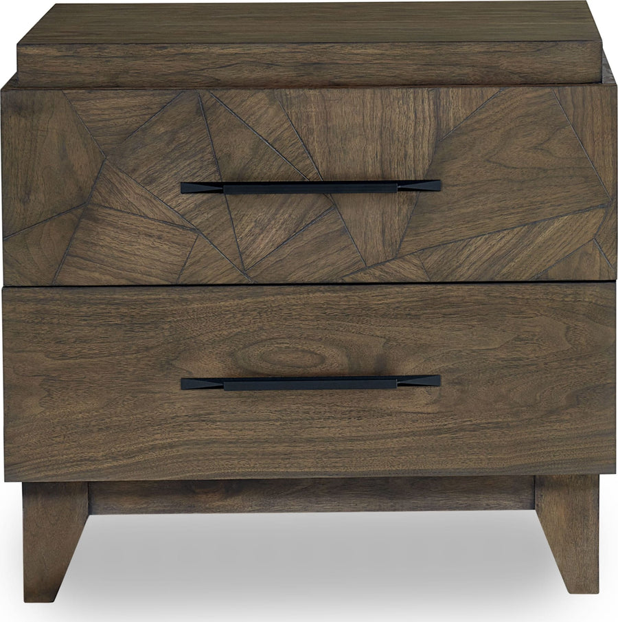Brooks Two-Drawer Nightstand in Wild Oats Brown - View 6