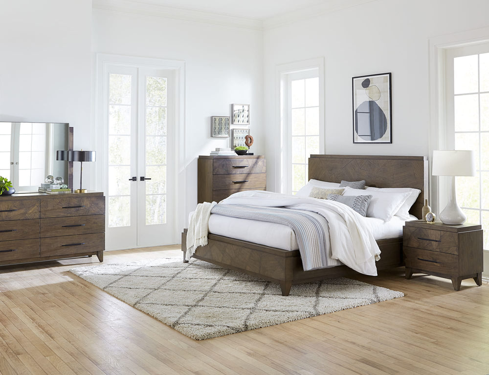 Brooks Wood Panel Bed in Wild Oats Brown - View 2